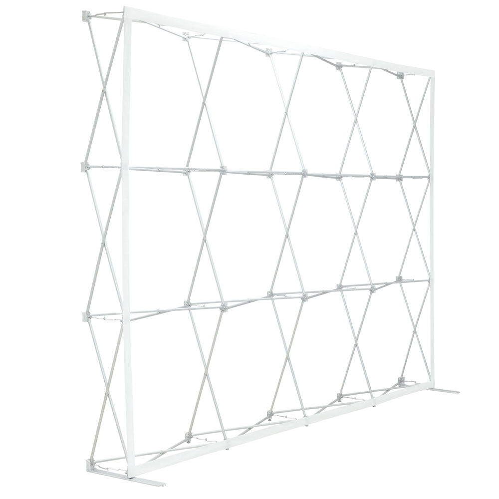 10ft x 8ft Large Ready Pop Fabric Display Straight Single-Sided w/ Endcaps (Graphic Package)