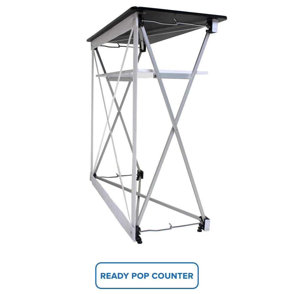 10ft x 8ft Large Ready Pop Fabric Display Straight Single-Sided w/ Endcaps (Graphic Package)