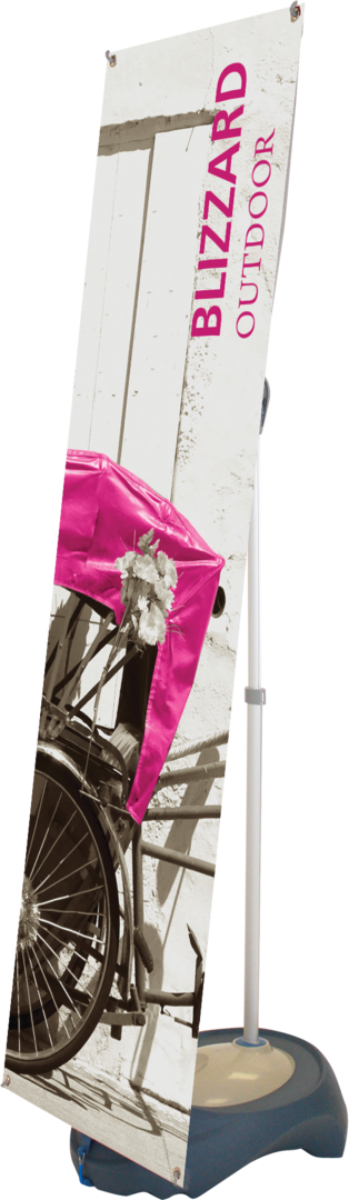 23.5in x 80in Blizzard Adjustable Outdoor Banner Stand (Graphic Only)