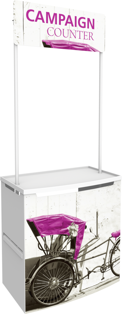 3ft x 7ft Campaign Promotional Counter (Base Graphic Only)