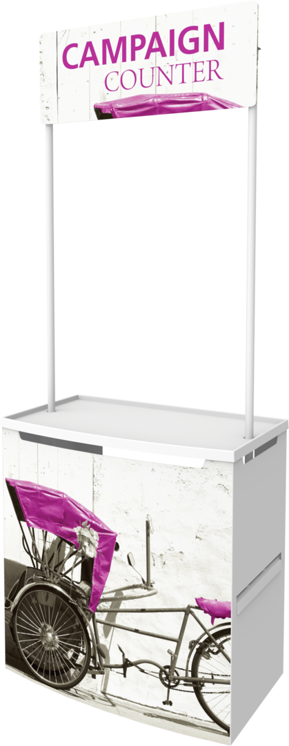 3ft x 7ft Campaign Promotional Counter (Base Graphic Only)