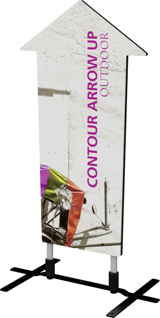 5ft Contour Outdoor Sign Display Arrow Up Double-Sided (Graphic Only)