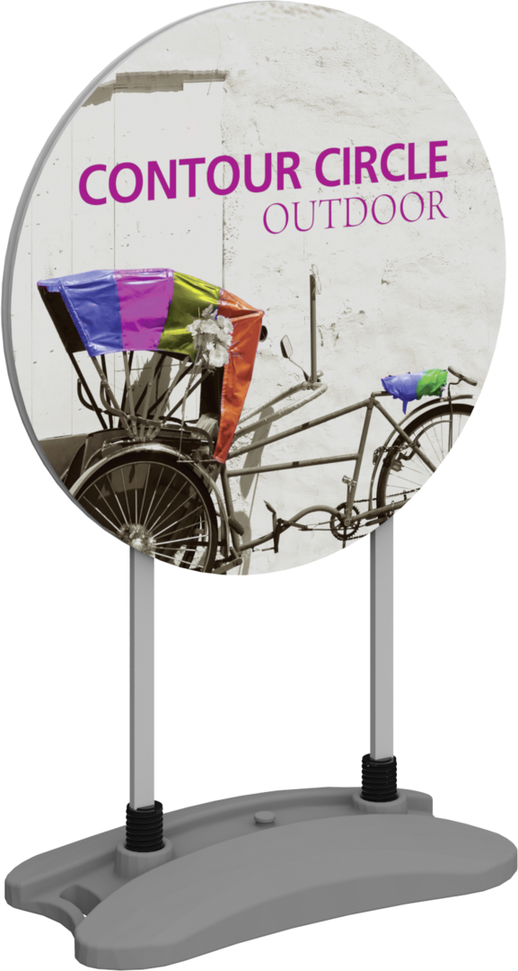 3ft Contour Outdoor Sign Circle Double-Sided (Graphic Only)