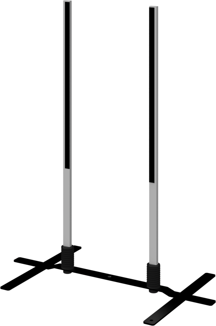 5ft Contour Outdoor Sign Wave 2 Plate Base (Hardware Only)