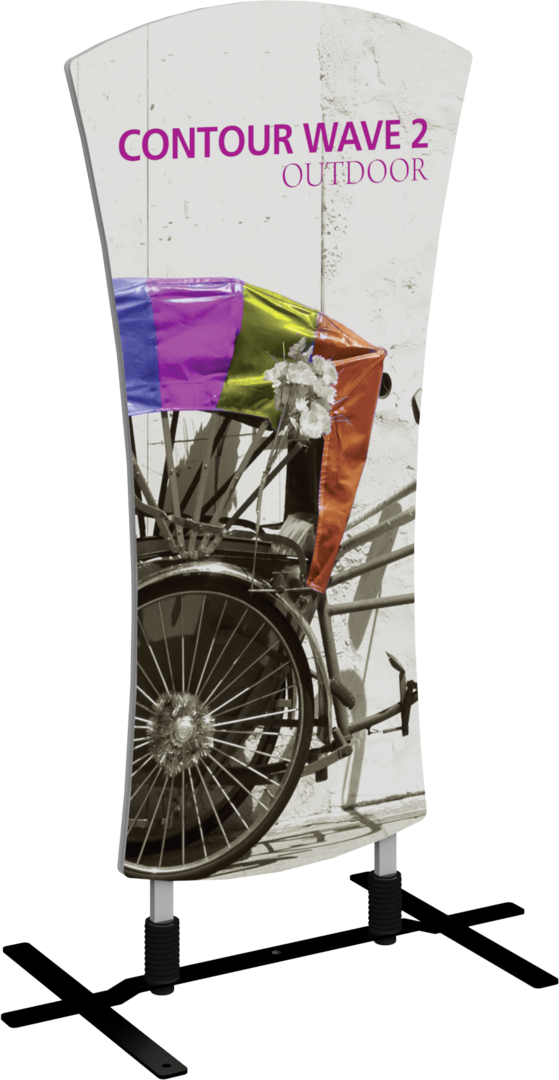 5ft Contour Outdoor Sign Wave 2 Plate Base (Hardware Only)