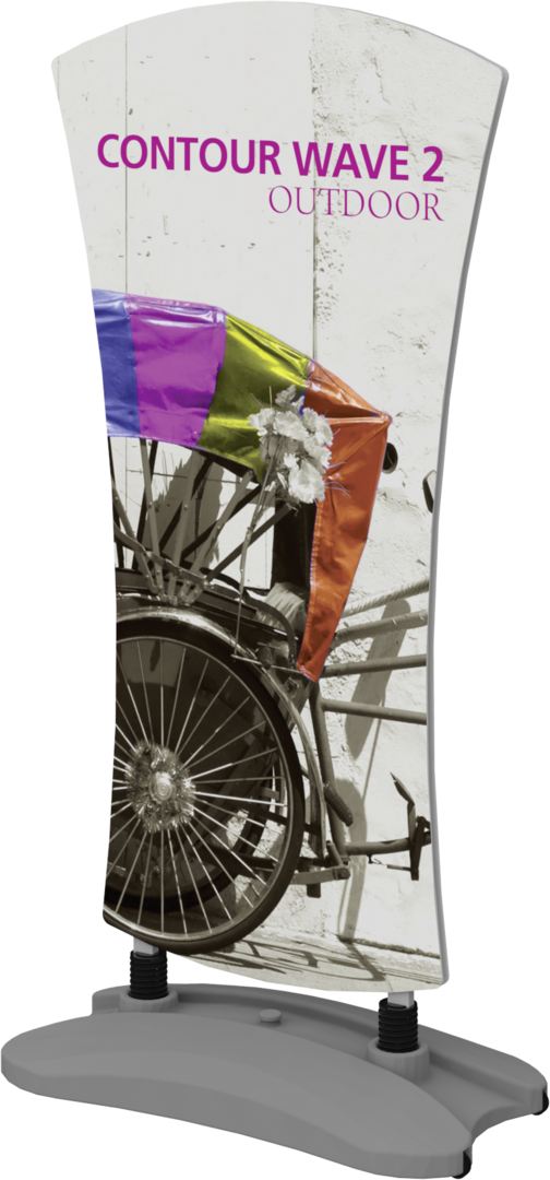 5ft Contour Outdoor Sign Wave 2 Water Base Single-Sided (Graphic Package)
