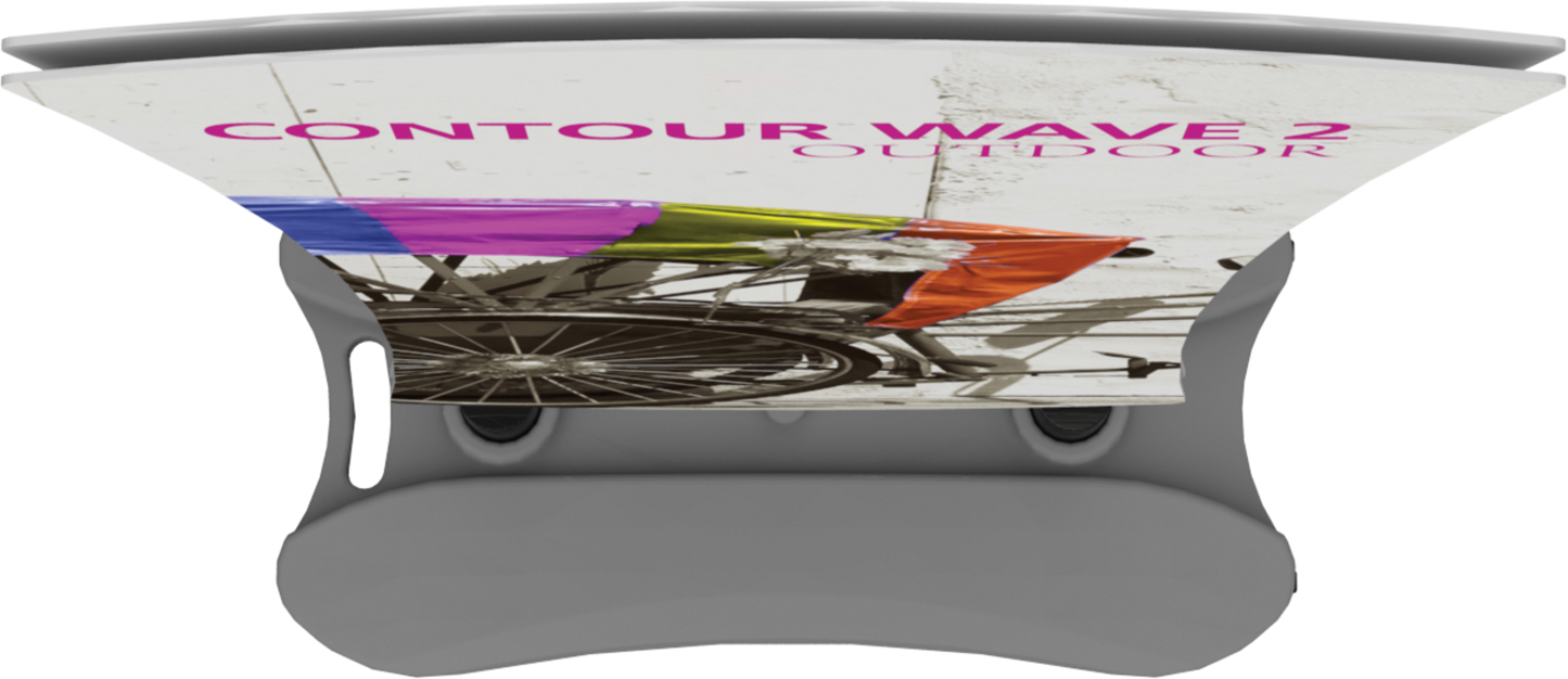 5ft Contour Outdoor Sign Wave 2 Water Base Double-Sided (Graphic Package)