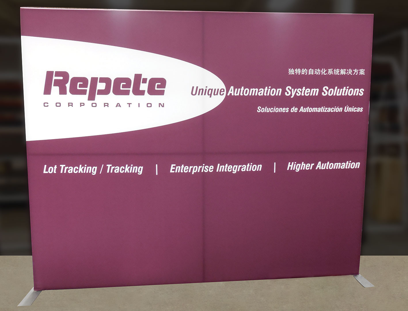 10ft x 8ft Formulate Master S1 Straight Fabric Backwall Double-Sided (Graphic Package)