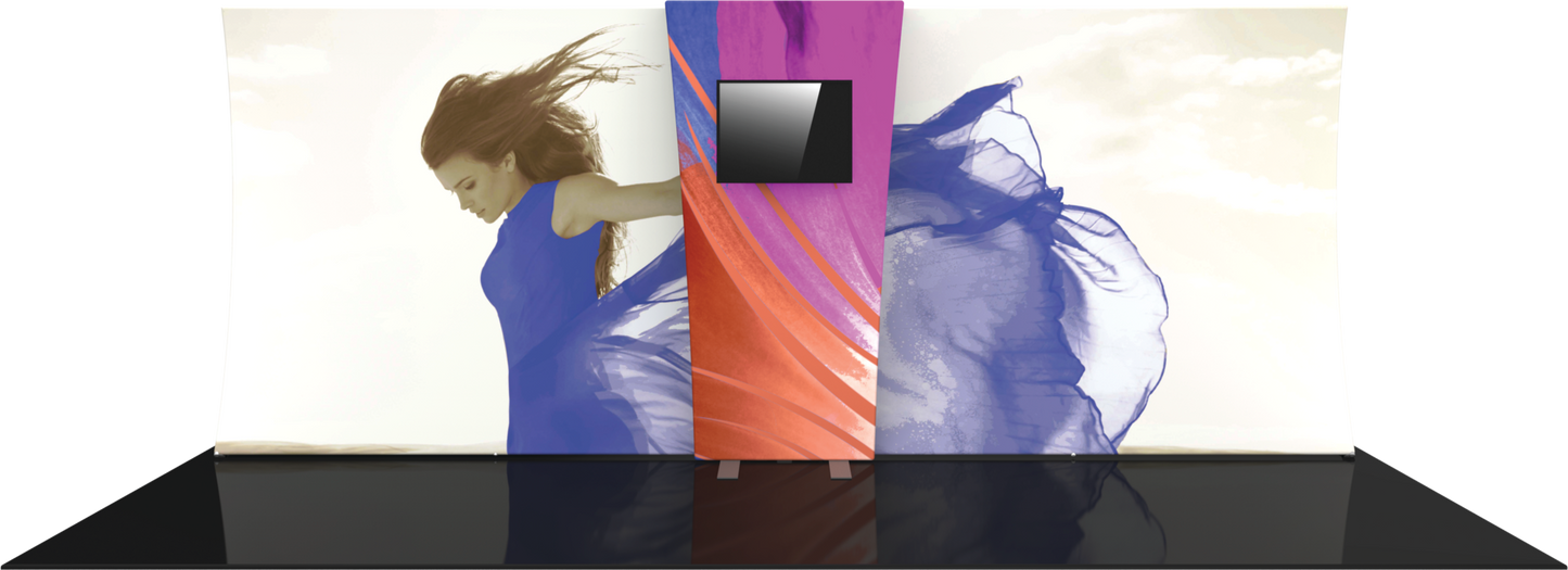 4ft x 8ft Formulate Backwall Connector 03 Tapered w/ Monitor Mount (Hardware Only)