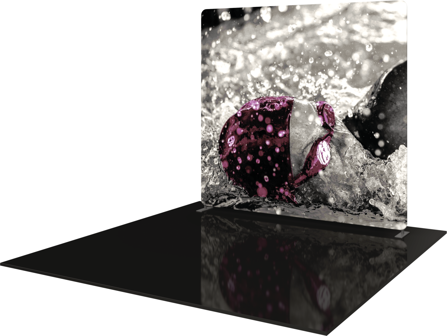 8ft Formulate Essential Straight Fabric Backwall Single-Sided w/ Backer (Graphic Package)