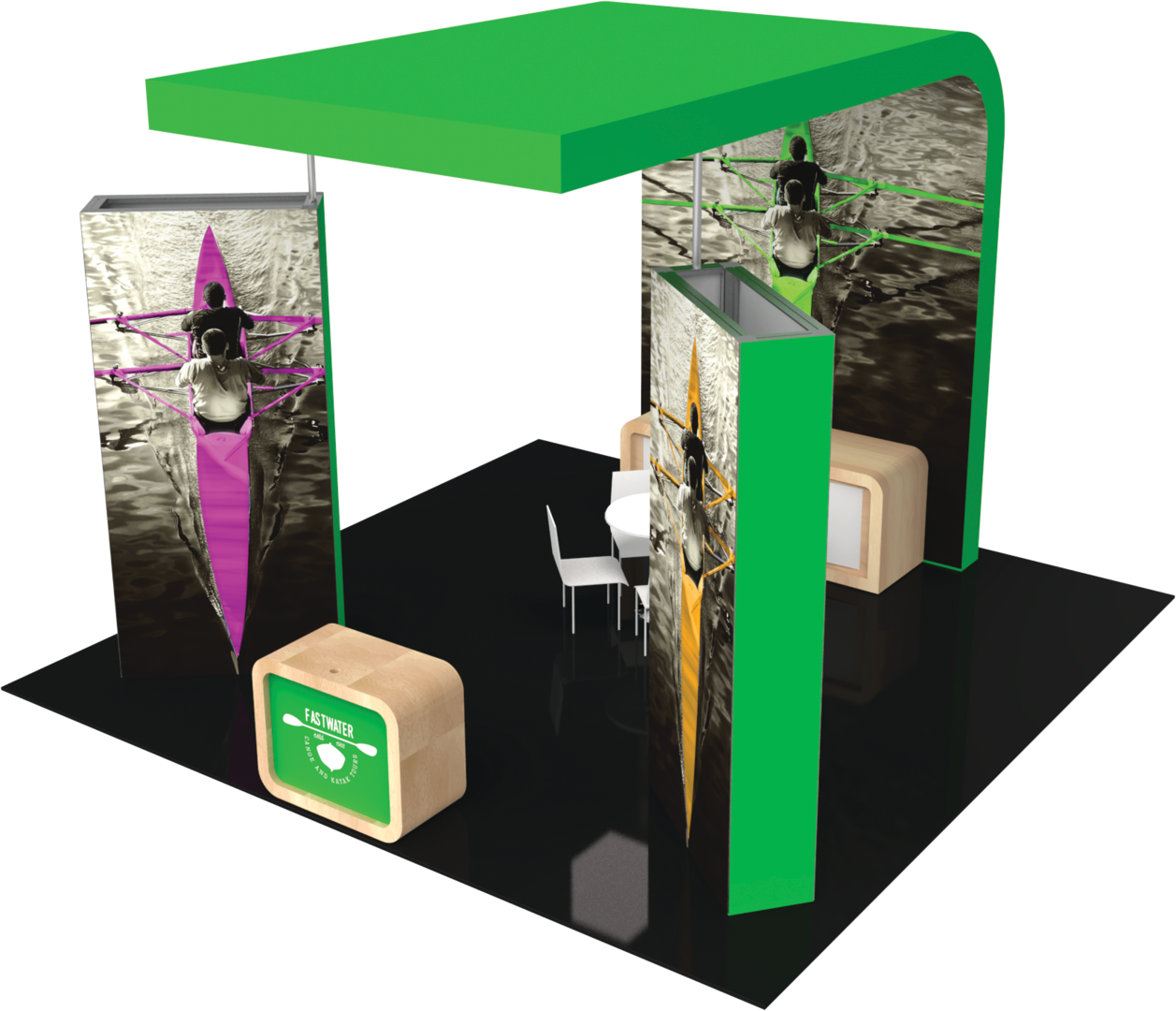 20ft x 20ft Formulate Fusion Island Booth Kit 09 Fabric Tower (Graphic Only)