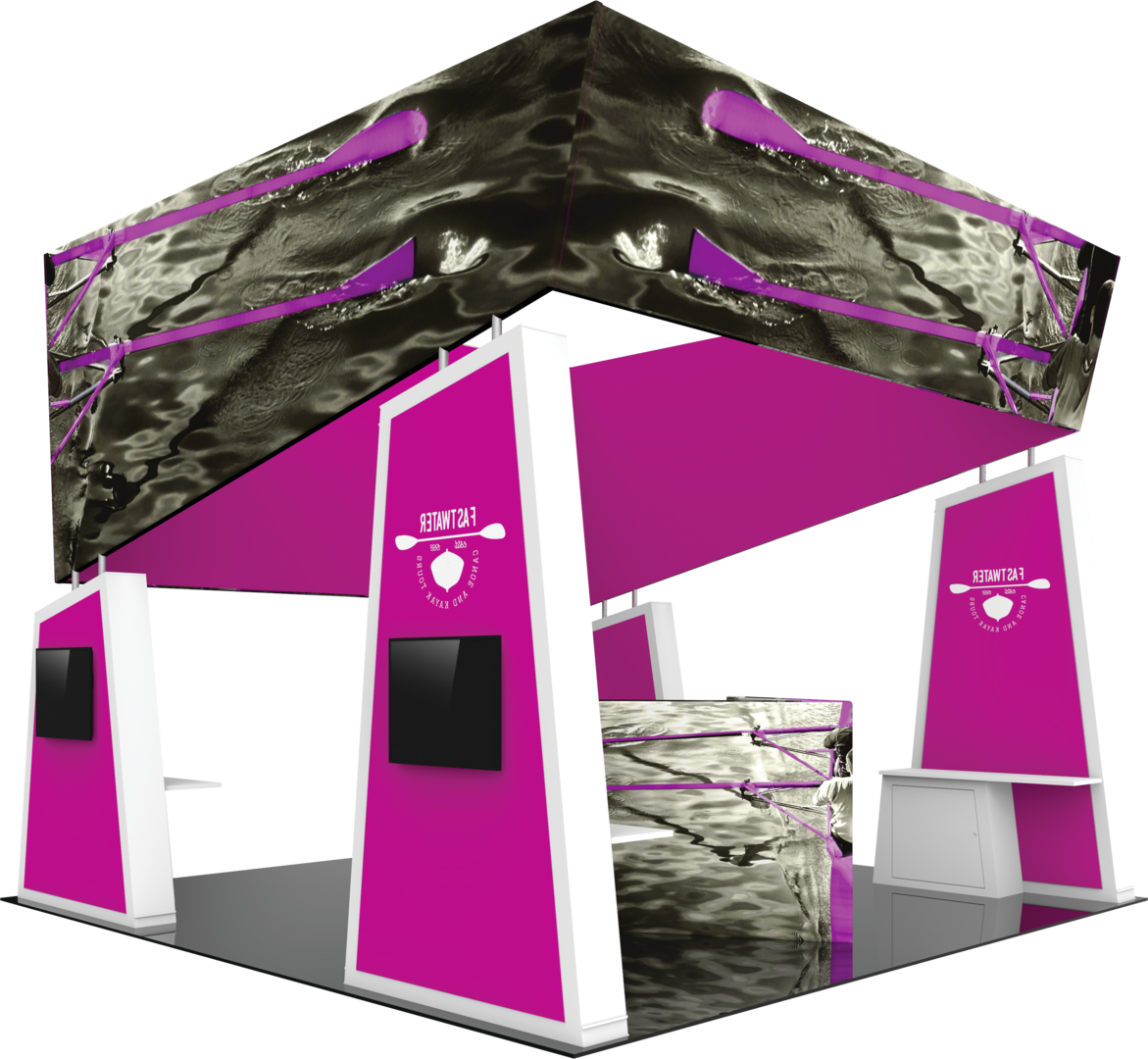 20ft x 20ft Formulate Fusion Island Booth Kit 11 Fabric Tower (Hardware Only)