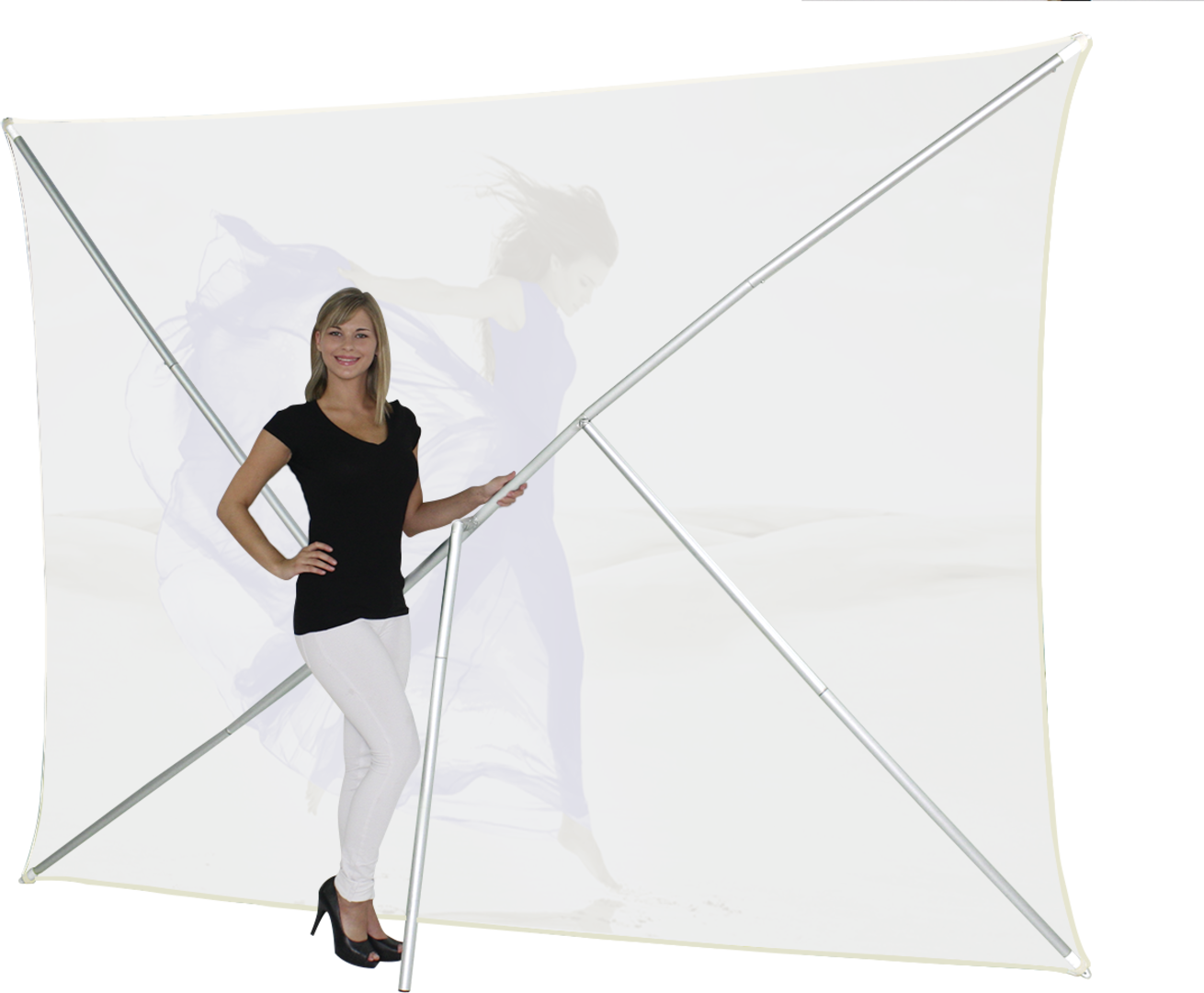 8ft x 10ft Formulate Lite Tension Fabric Backwall Portrait Frame (Hardware Only)