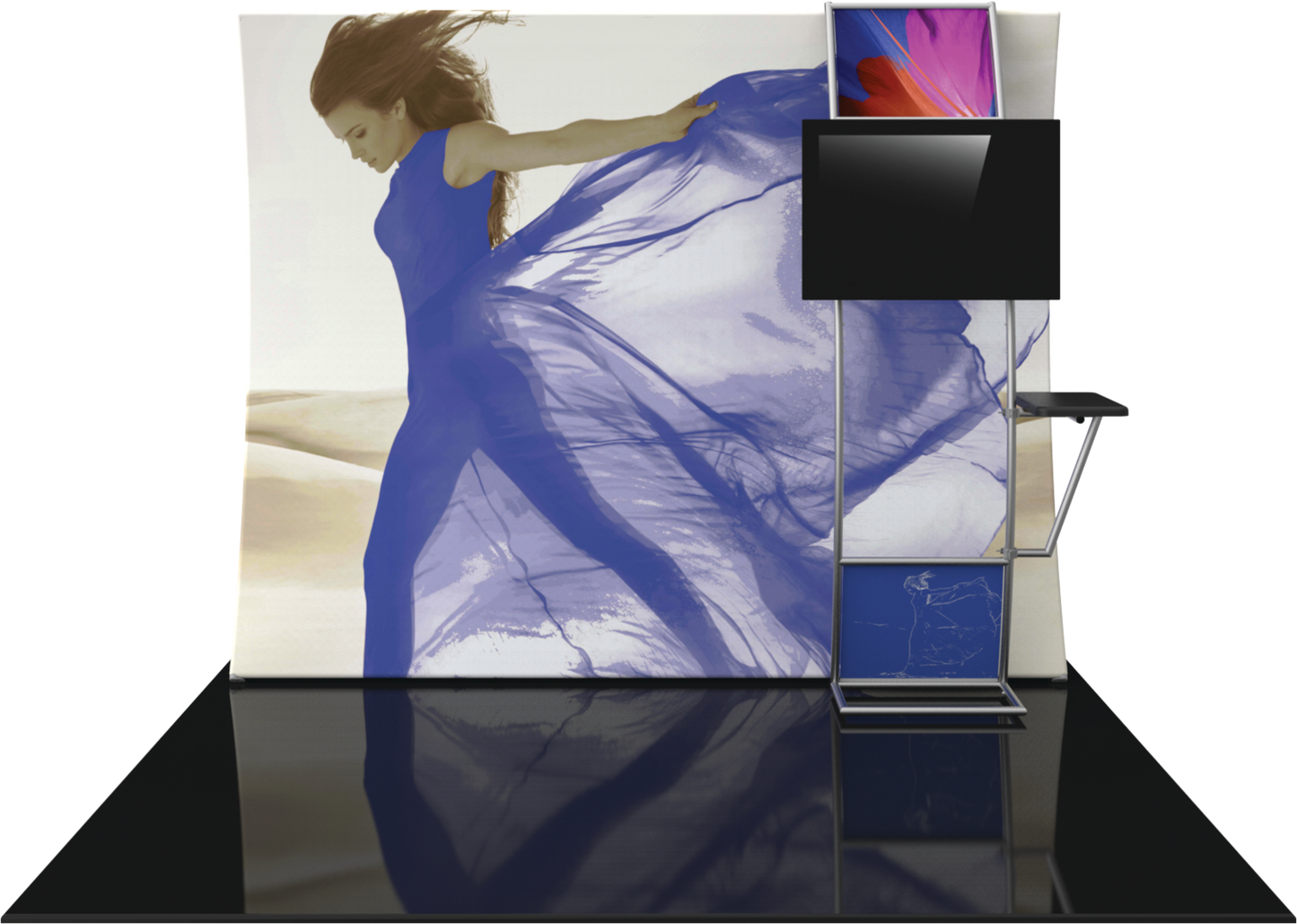 10ft x 8ft Formulate Master VC9 Vertical Curve Fabric Backwall Graphic w/ Backer (Graphic Package)