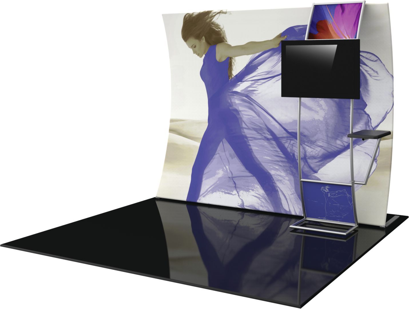 10ft x 8ft Formulate Master VC9 Vertical Curve Fabric Backwall Graphic w/ Backer (Graphic Package)