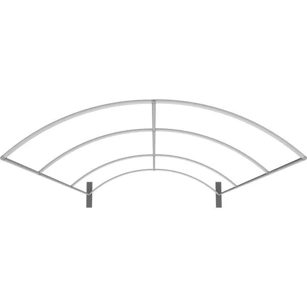 8ft x 8ft Formulate Master Horizontal Curve Fabric Backwall Frame (Hardware Only)