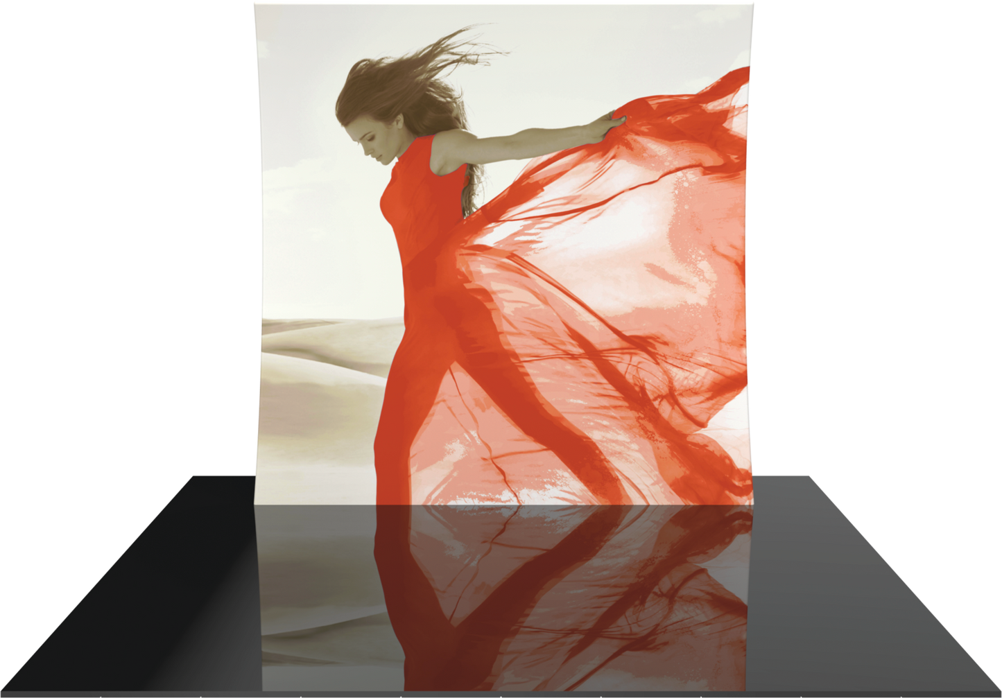 8ft x 8ft Formulate Master Vertical Curve Fabric Backwall Graphic w/ Backer (Graphic Package)
