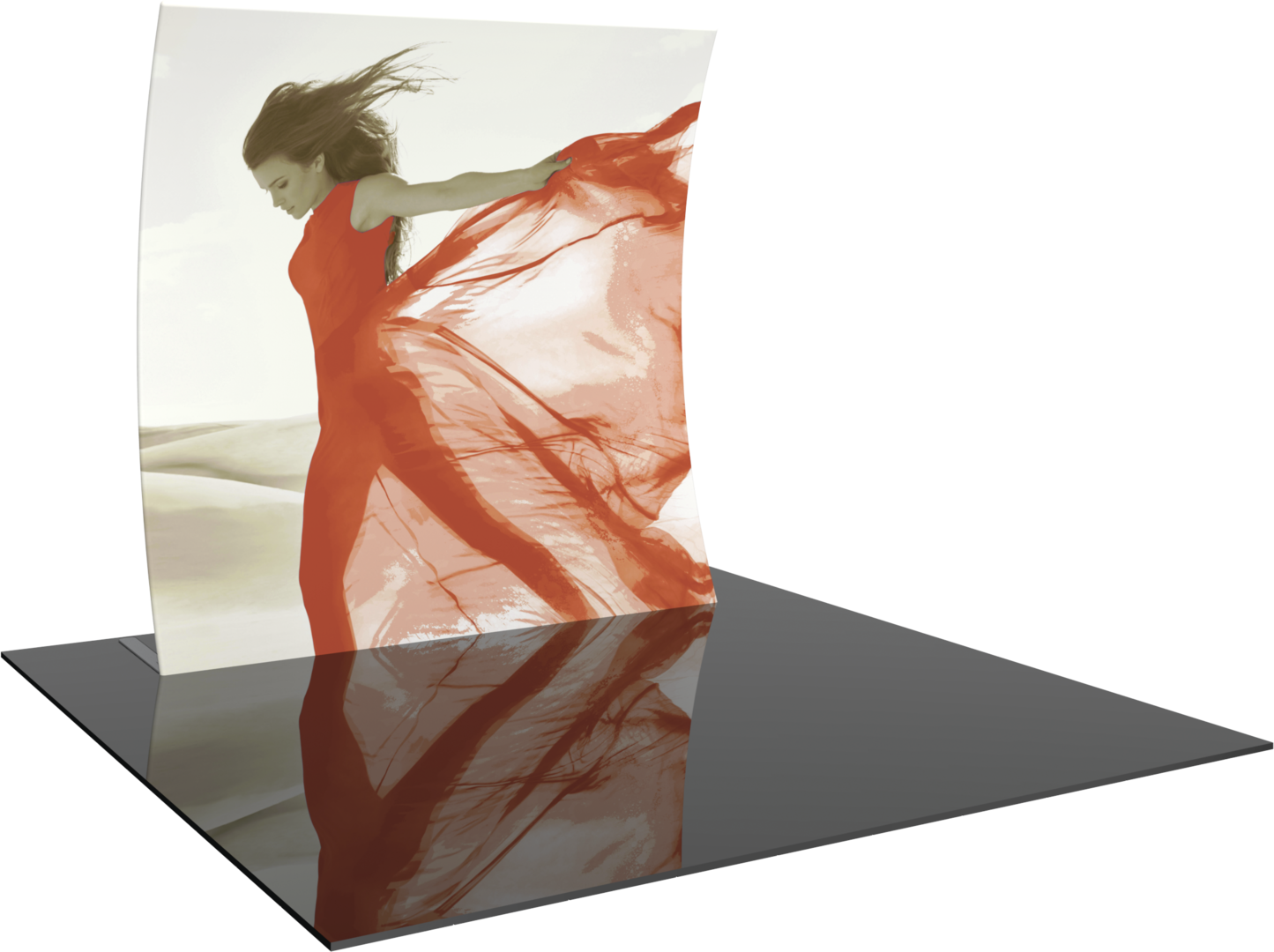8ft x 8ft Formulate Master Vertical Curve Fabric Backwall Graphic w/ Backer (Graphic Package)