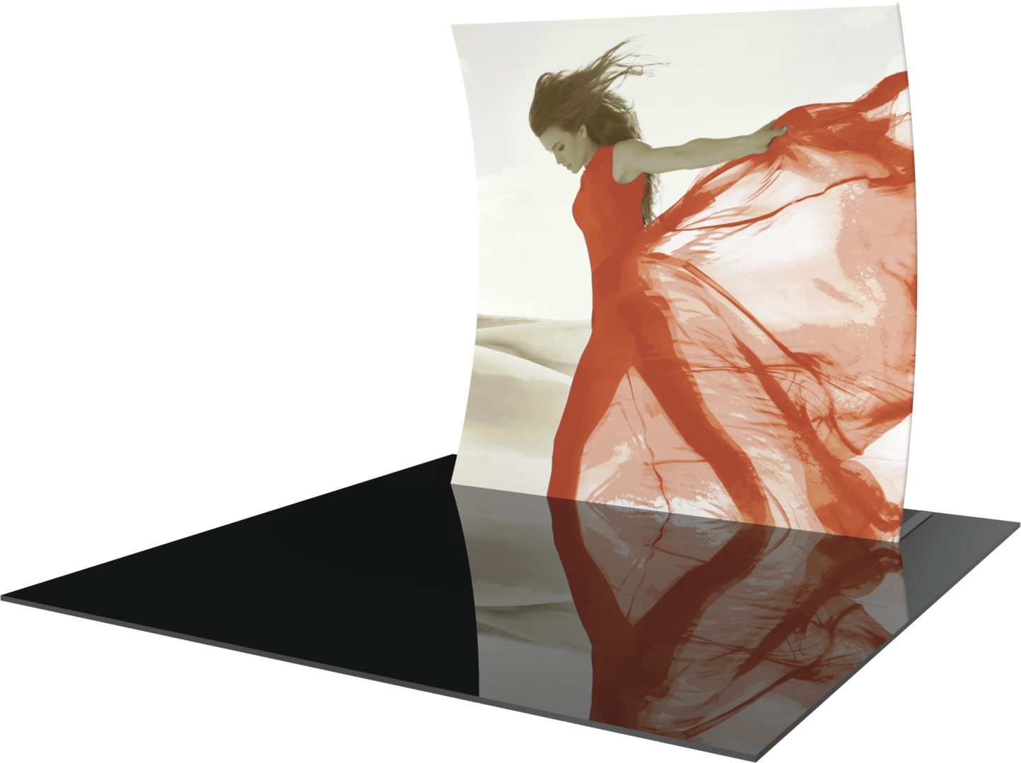 8ft x 8ft Formulate Master Vertical Curve Fabric Backwall Graphic w/ Backer (Graphic Package)