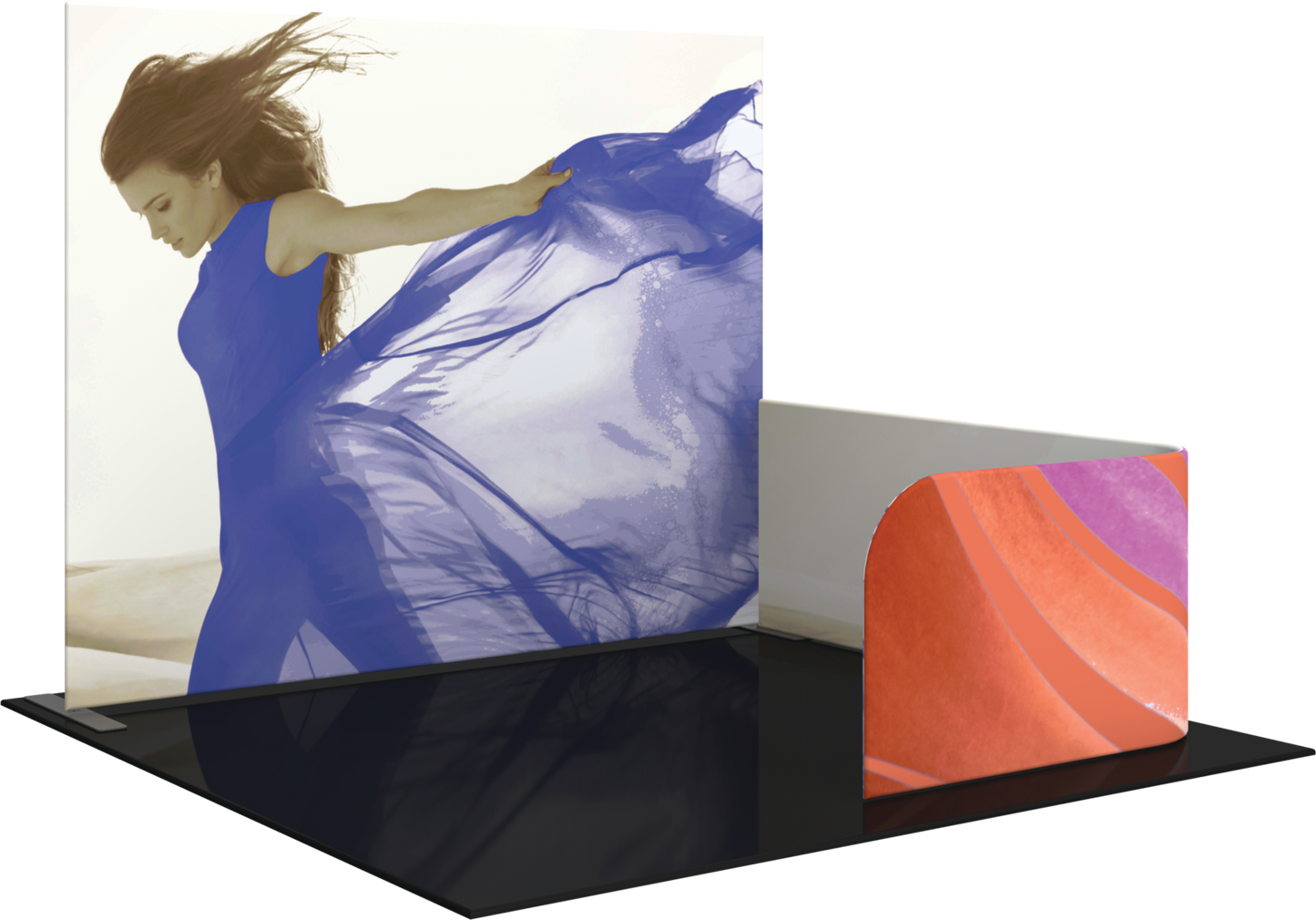 5ft x 3ft Formulate Master Backwall Accent 04 Curved (Graphic Only)