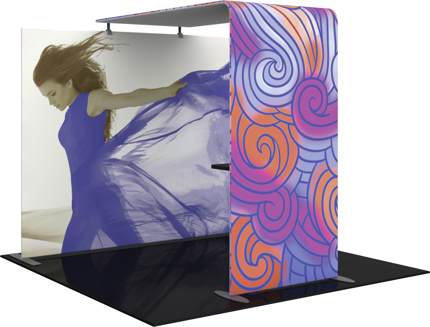 4.5ft x 8ft Formulate Master Backwall Accent 05 Canopy w/ Custom Graphic (Graphic Package)