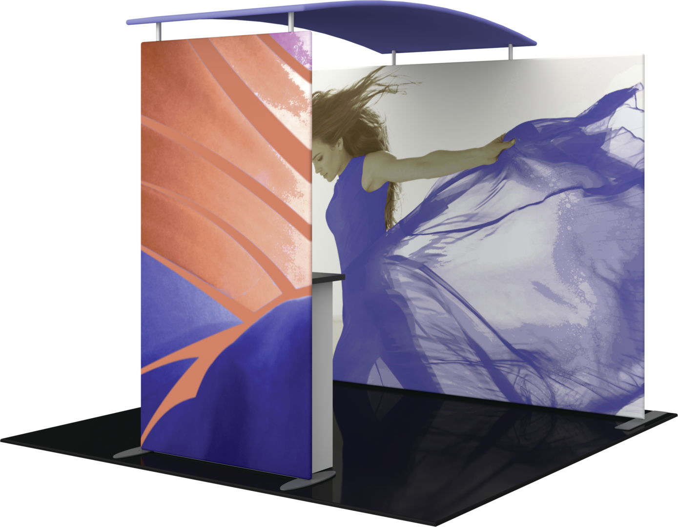 4.5ft x 8ft Formulate Master Backwall Accent 06 Canopy w/ Custom Graphic & Tabletop (Graphic Only)