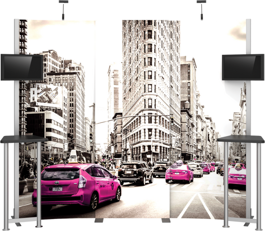 10ft x 10ft Hybrid Pro Modular Backwall Kit 01 (Graphic Package)