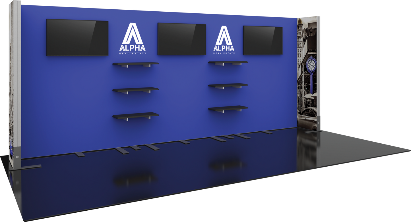 20ft x 10ft Hybrid Pro Modular Backwall Kit 22 (Graphic Package)