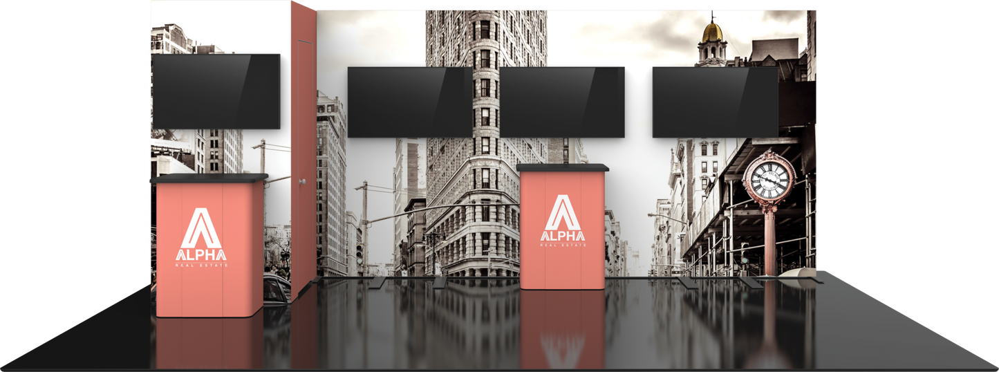 20ft x 10ft Hybrid Pro Modular Backwall Kit 25 (Hardware Only)