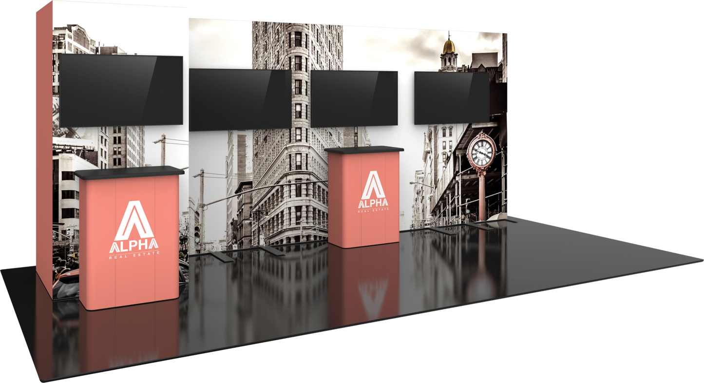 20ft x 10ft Hybrid Pro Modular Backwall Kit 25 (Hardware Only)