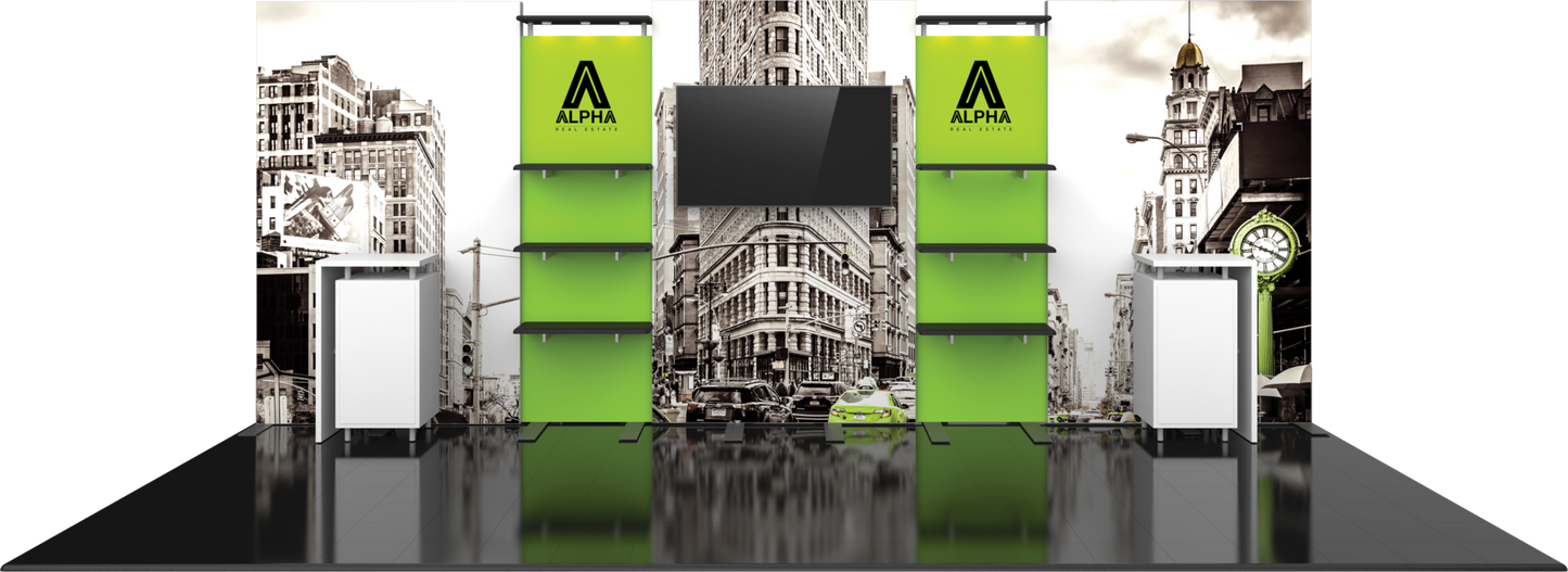 20ft x 10ft Hybrid Pro Modular Backwall Kit 31 (Graphic Package)