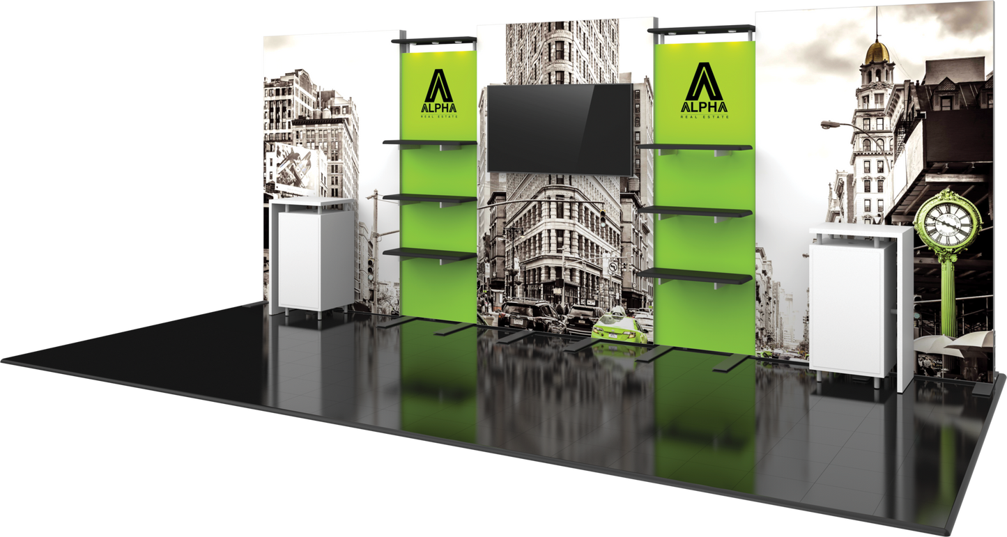 20ft x 10ft Hybrid Pro Modular Backwall Kit 31 (Graphic Package)