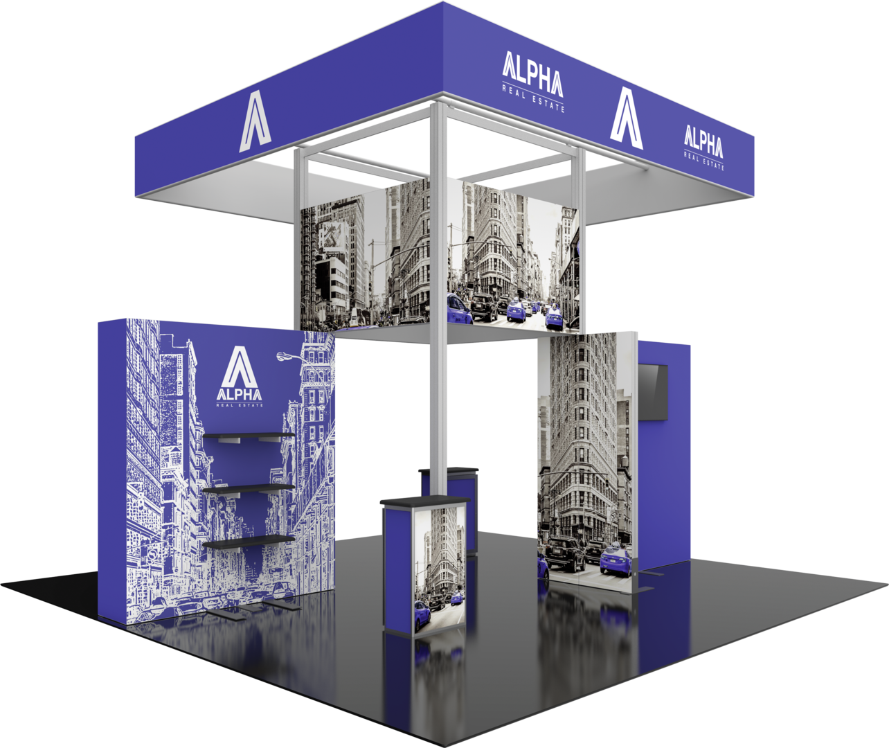 20ft x 20ft Hybrid Pro Modular Island Kit 23 (Graphic Package)