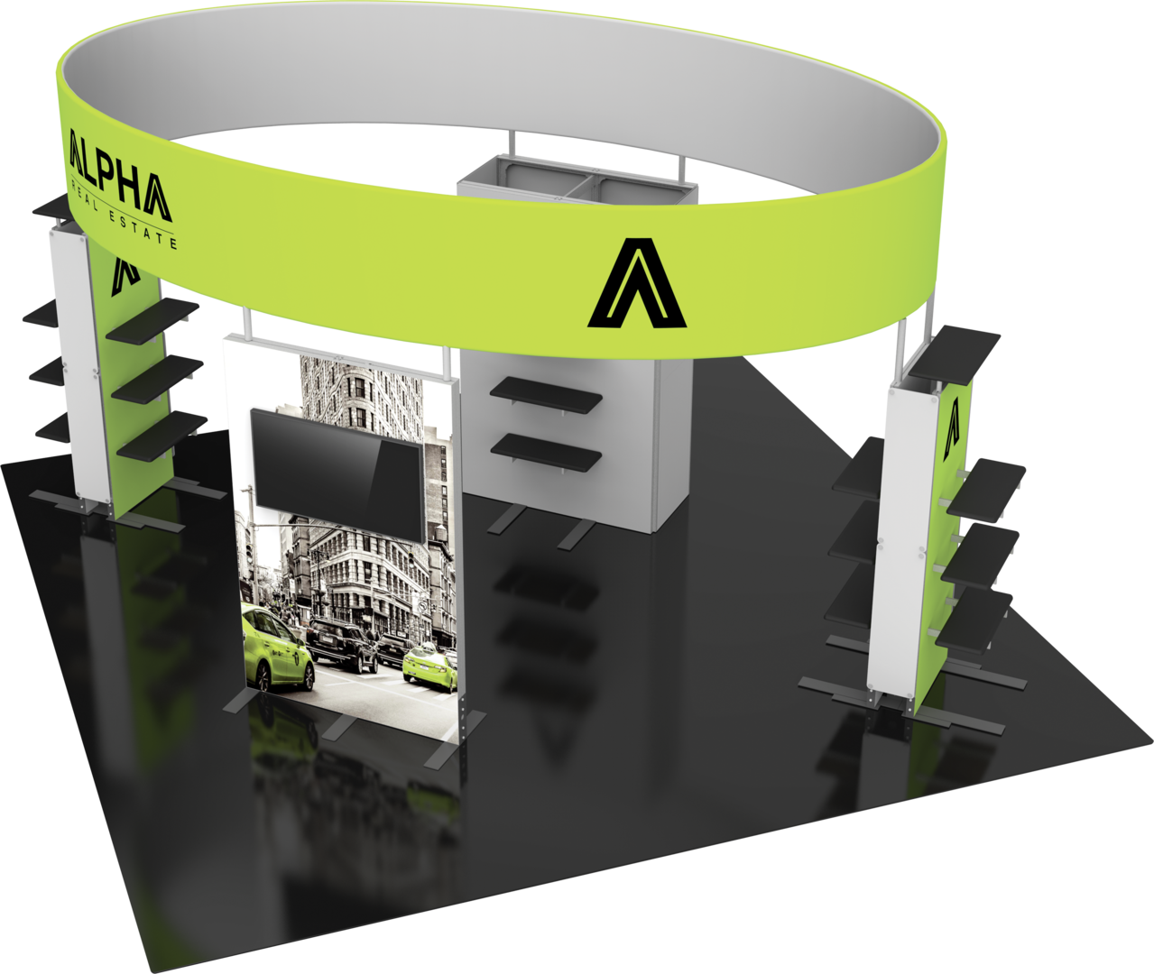 20ft x 20ft Hybrid Pro Modular Island Kit 32 (Graphic Package)