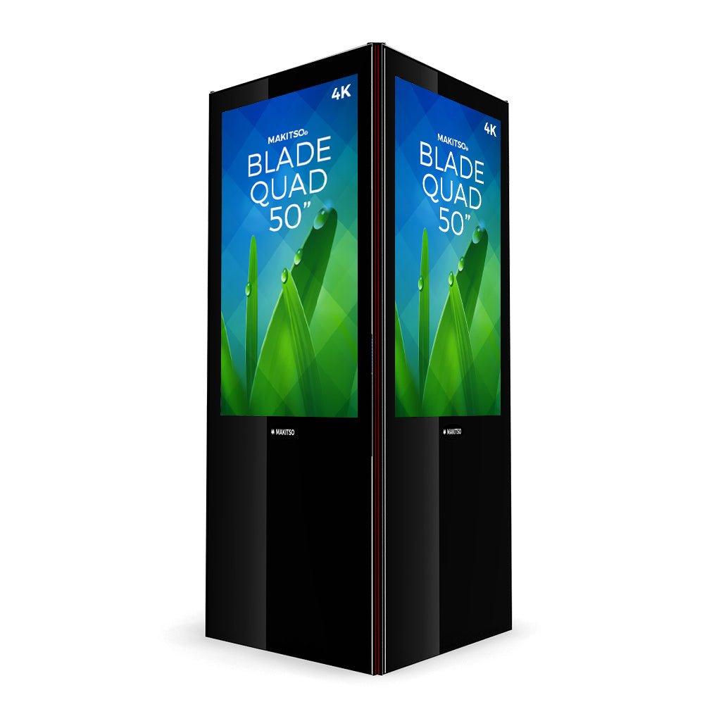 Makitso Blade Quad 50" Pro 4K UHD Digital Signage Kiosk - All4Displays
