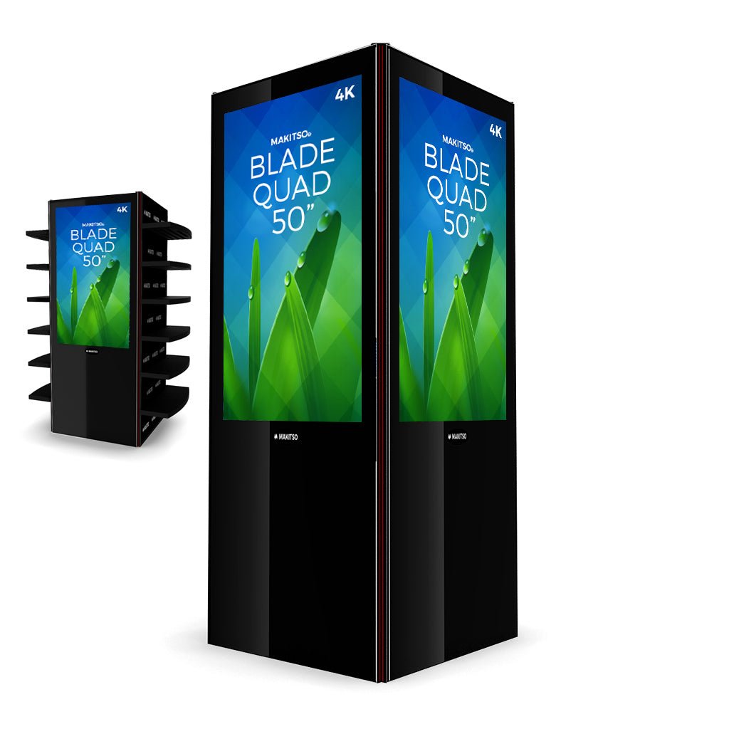 Makitso Blade Quad 50" Pro 4K UHD Digital Signage Kiosk - All4Displays