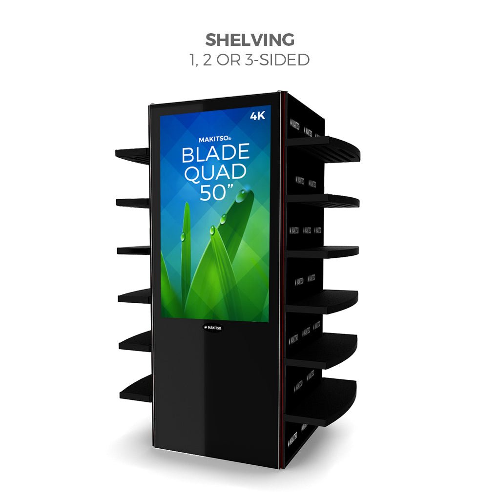 Makitso Blade Quad 50" Pro 4K UHD Digital Signage Kiosk - All4Displays