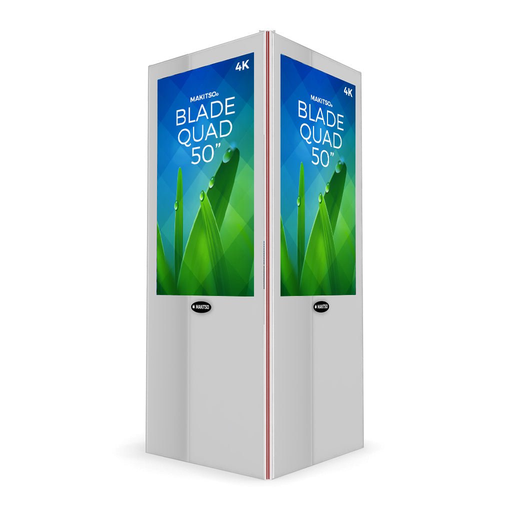 Makitso Blade Quad 50" Pro 4K UHD Digital Signage Kiosk - All4Displays