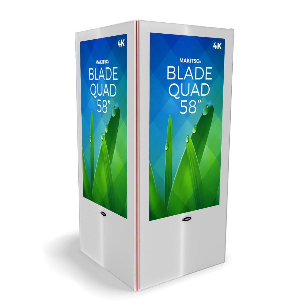 Makitso Blade Quad 58" Pro 4K UHD Digital Signage Kiosk - All4Displays