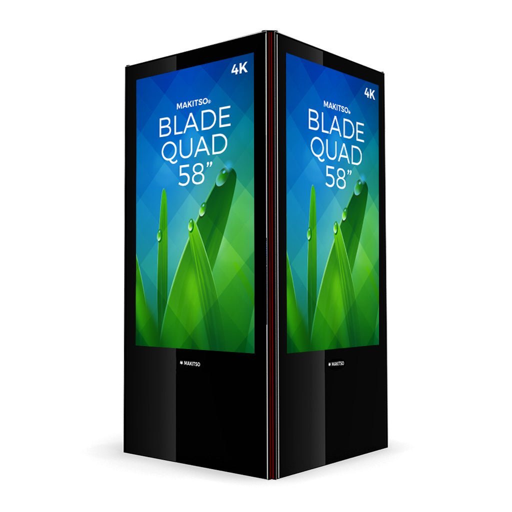 Makitso Blade Quad 58" Pro 4K UHD Digital Signage Kiosk - All4Displays