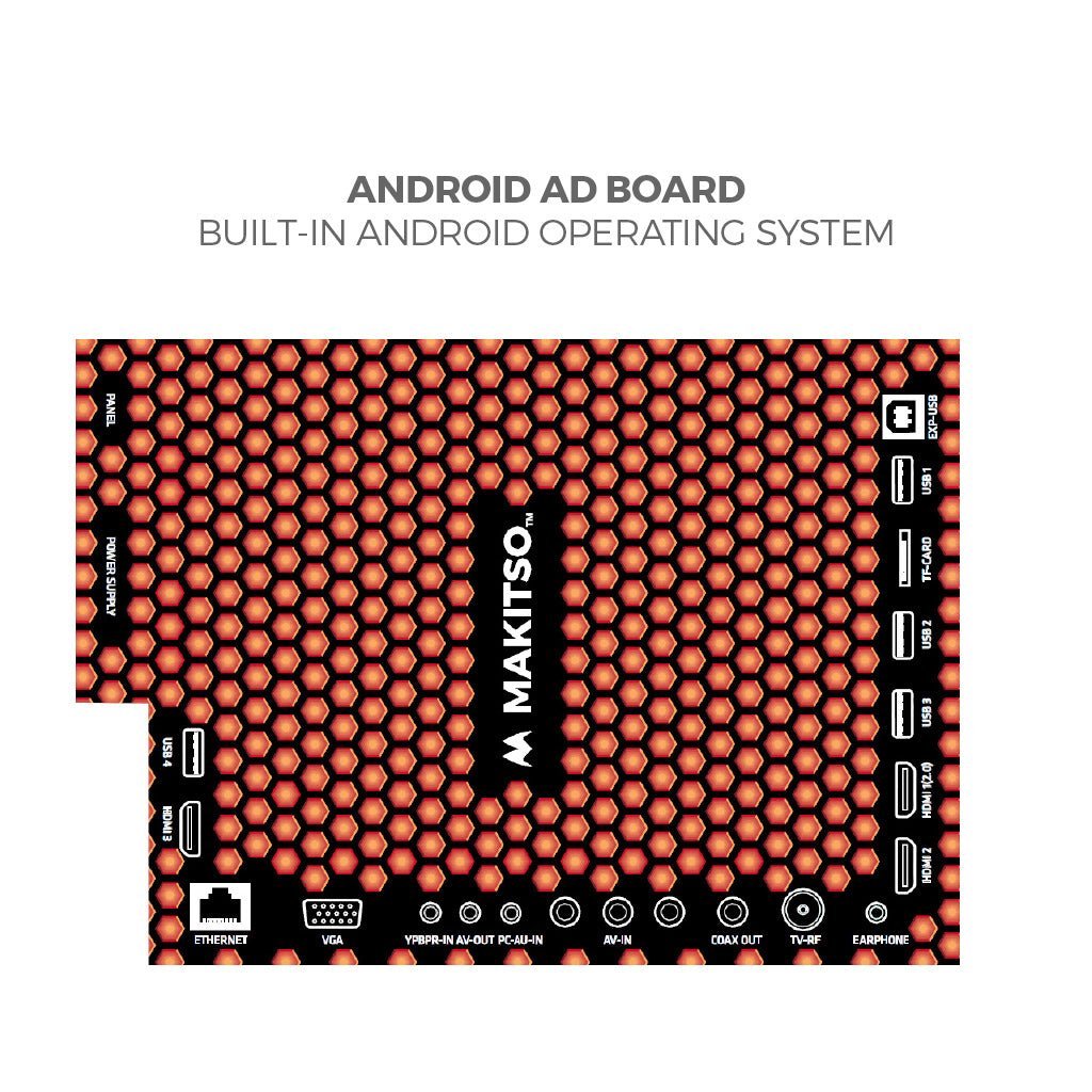 Makitso Blade Quad 58" Pro 4K UHD Digital Signage Kiosk - All4Displays