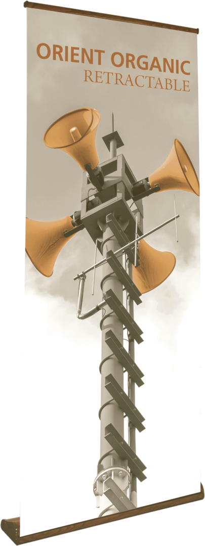 33.5in Orient Organic 850 Retractable Banner Stand (Vinyl Graphic Only)