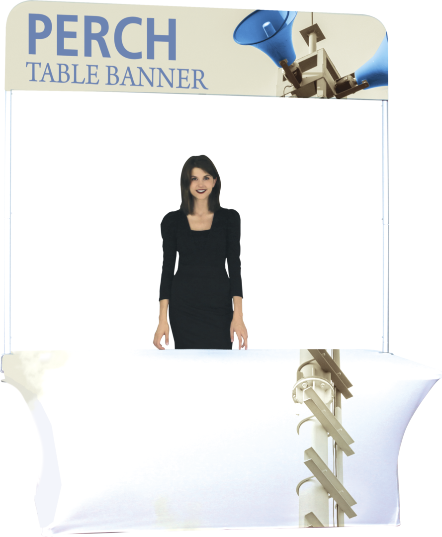 8ft Perch Table Pole Banner Display (Tall Graphic Only)
