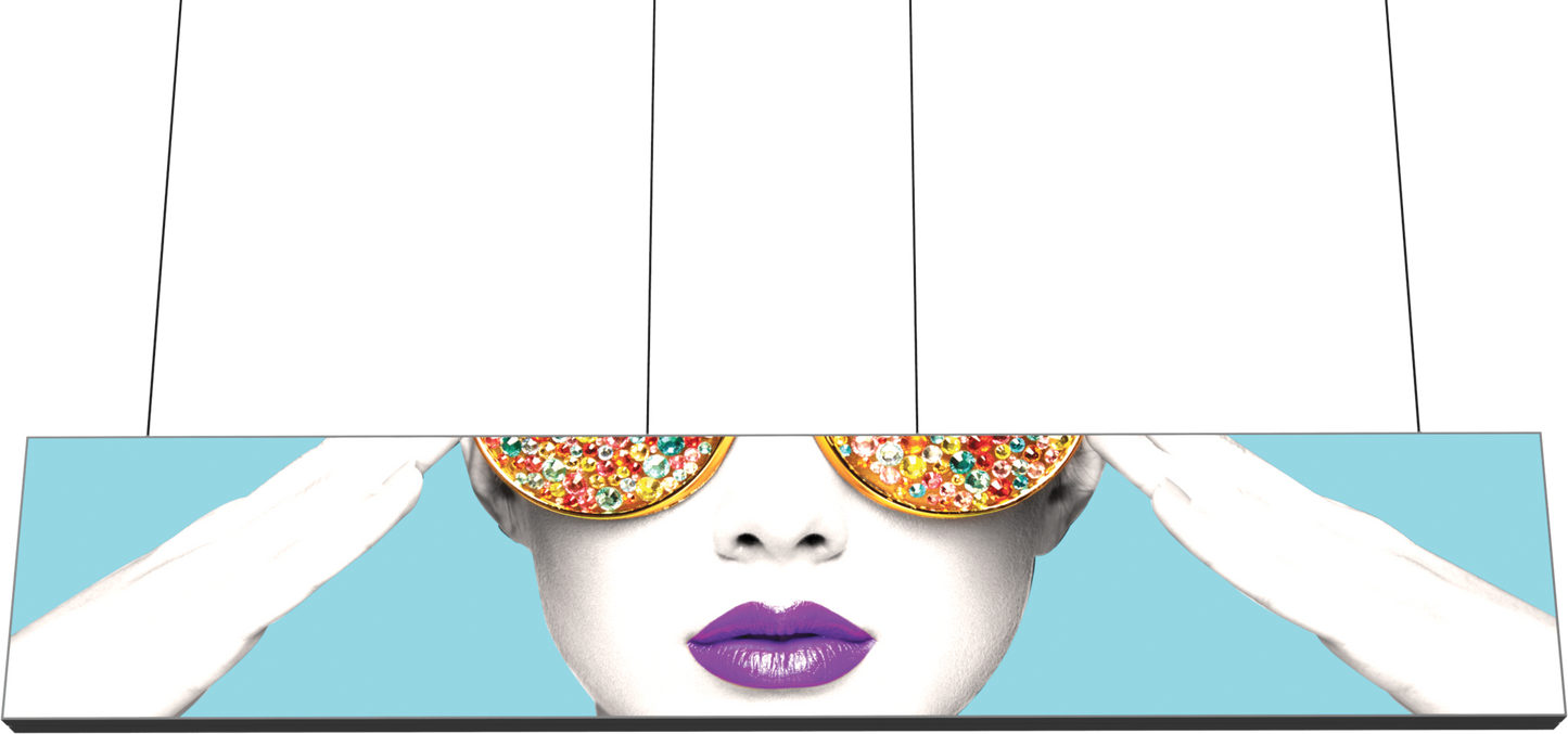 15ft x 3ft Vector Frame Hanging Light Box Single-Sided (Graphic Package)