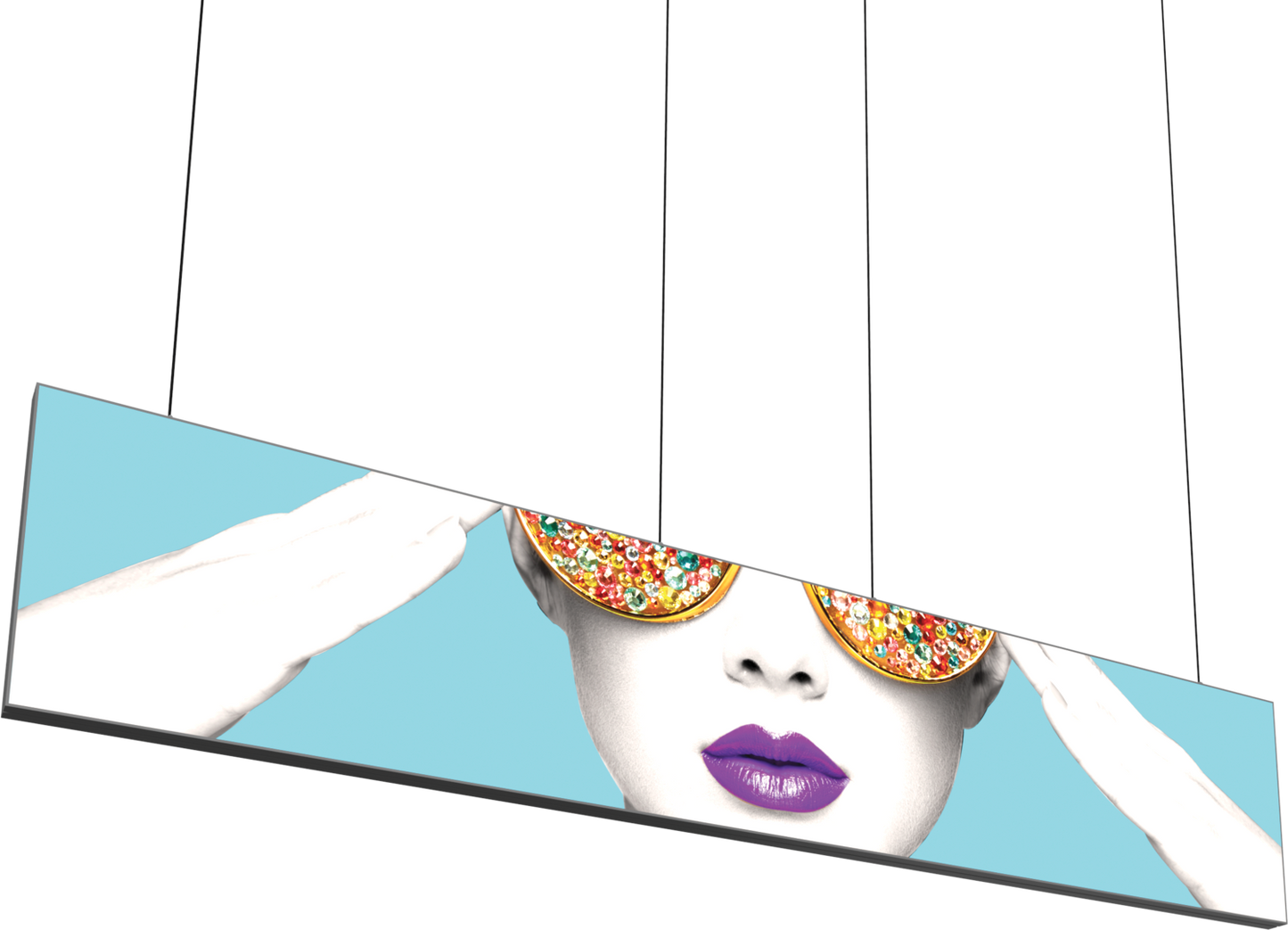 15ft x 3ft Vector Frame Hanging Light Box Single-Sided (Graphic Package)