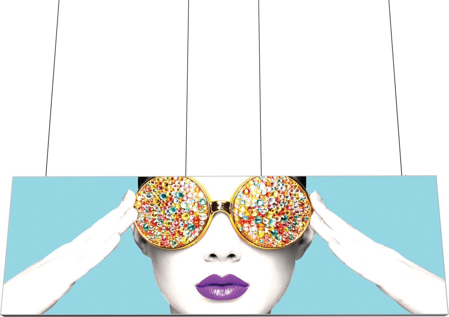 15ft x 5ft Vector Frame Hanging Light Box Double-Sided (Graphic Package)