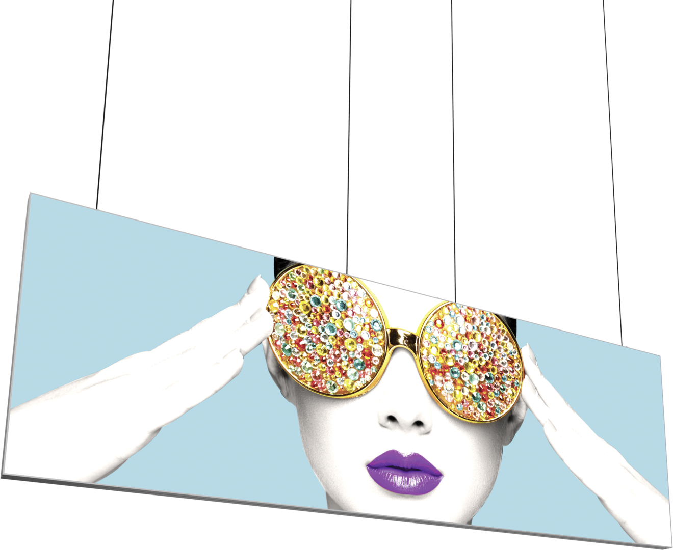 15ft x 5ft Vector Frame Hanging Light Box Double-Sided (Graphic Package)
