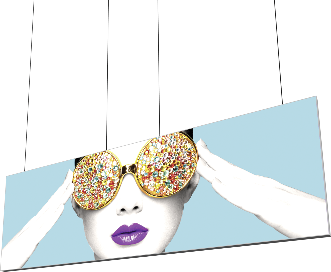 15ft x 5ft Vector Frame Hanging Light Box Double-Sided (Graphic Package)