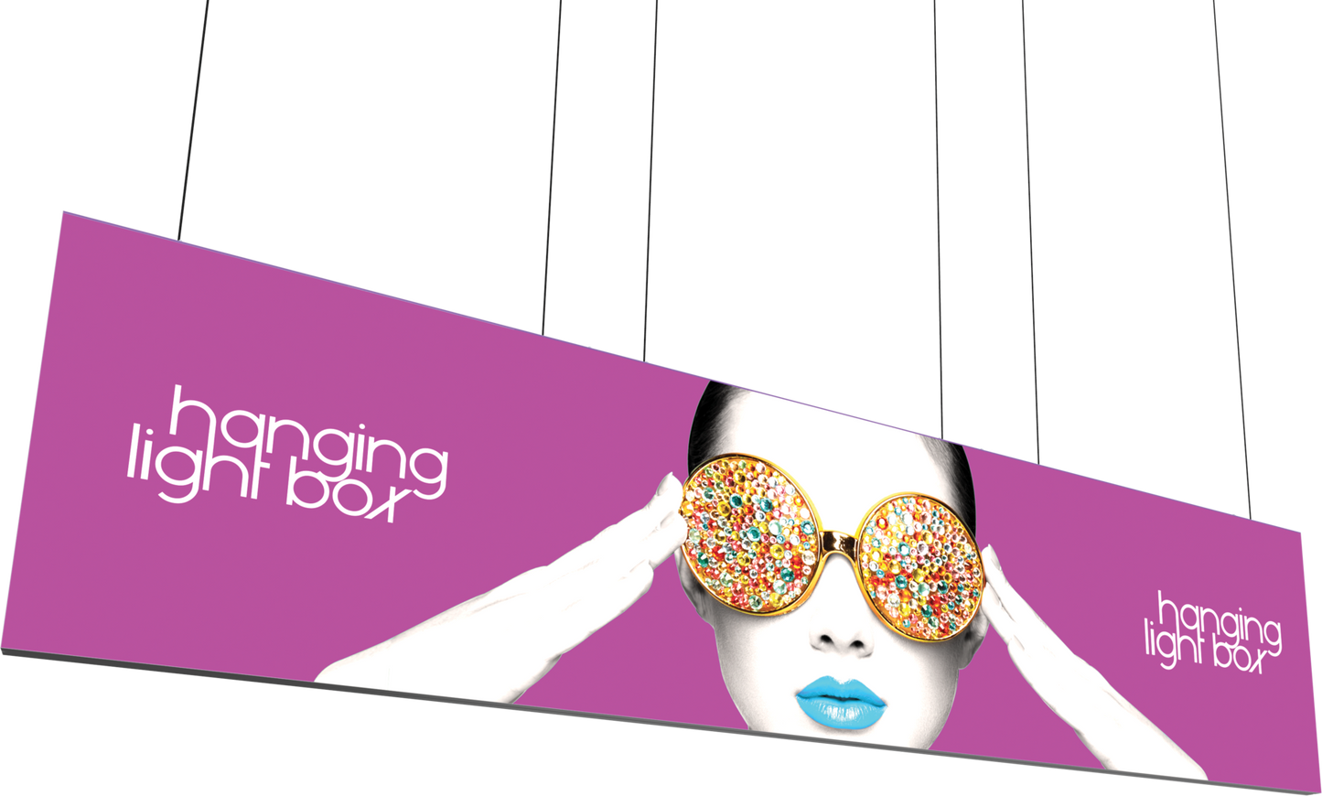 20ft x 5ft Vector Frame Hanging Light Box Double-Sided (Graphic Only)