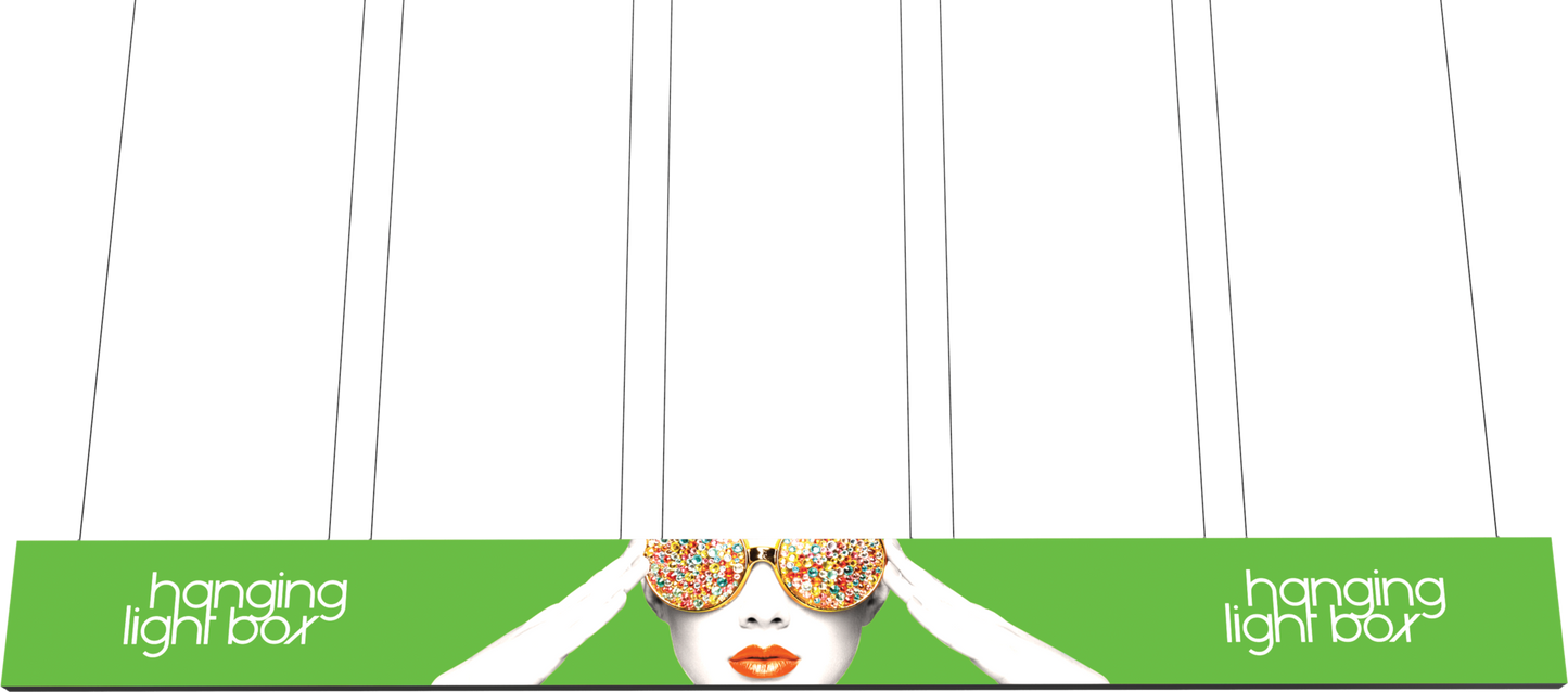 30ft x 3ft Vector Frame Hanging Light Box Double-Sided w/ Eclipse (Graphic Package)